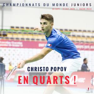 (Miniature) Mondiaux Juniors : Christo Popov en quarts