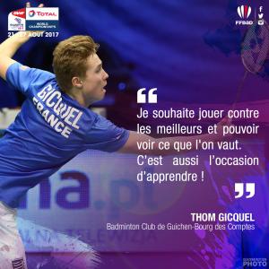 (Miniature) Glasgow 2017 : Interview de Thom Gicquel