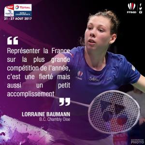 (Miniature) Glasgow 2017 : Interview de Lorraine Baumann