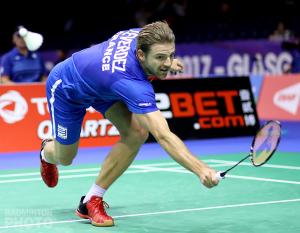 (Miniature) Glasgow 2017 : Tian Houwei trop fort pour Brice Leverdez